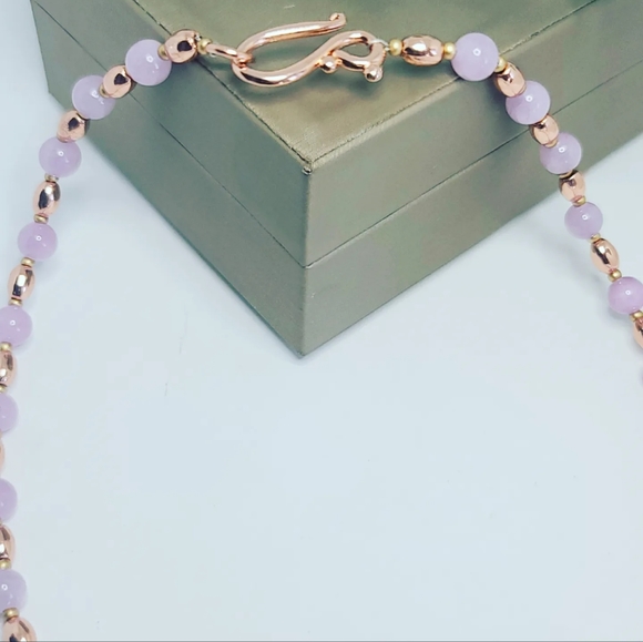Kunzite, Agate necklace - Picture 3 of 4